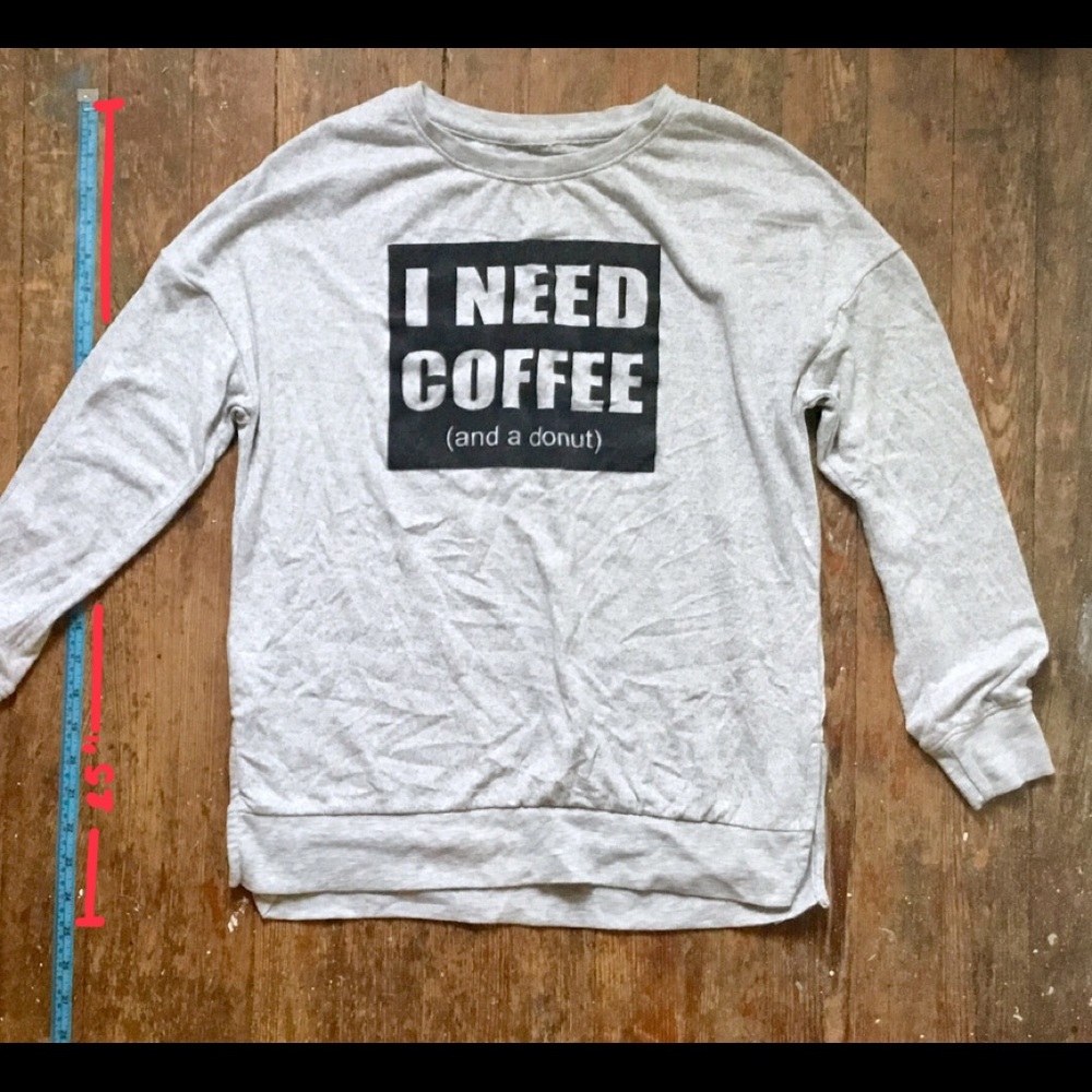 I need coffee (and a donut) pajama sweat shirt
